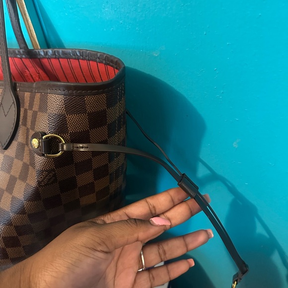 Louis Vuitton Brown Checkered Tote and Pouch - Picture 6 of 6
